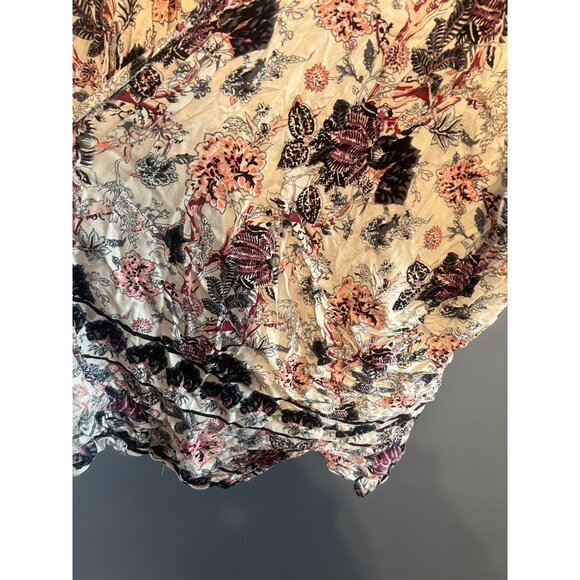 Angie Crop Kimono Women’s Size Medium Floral Boho Purples & Pinks Y2K 100% Rayon - Picture 5 of 6